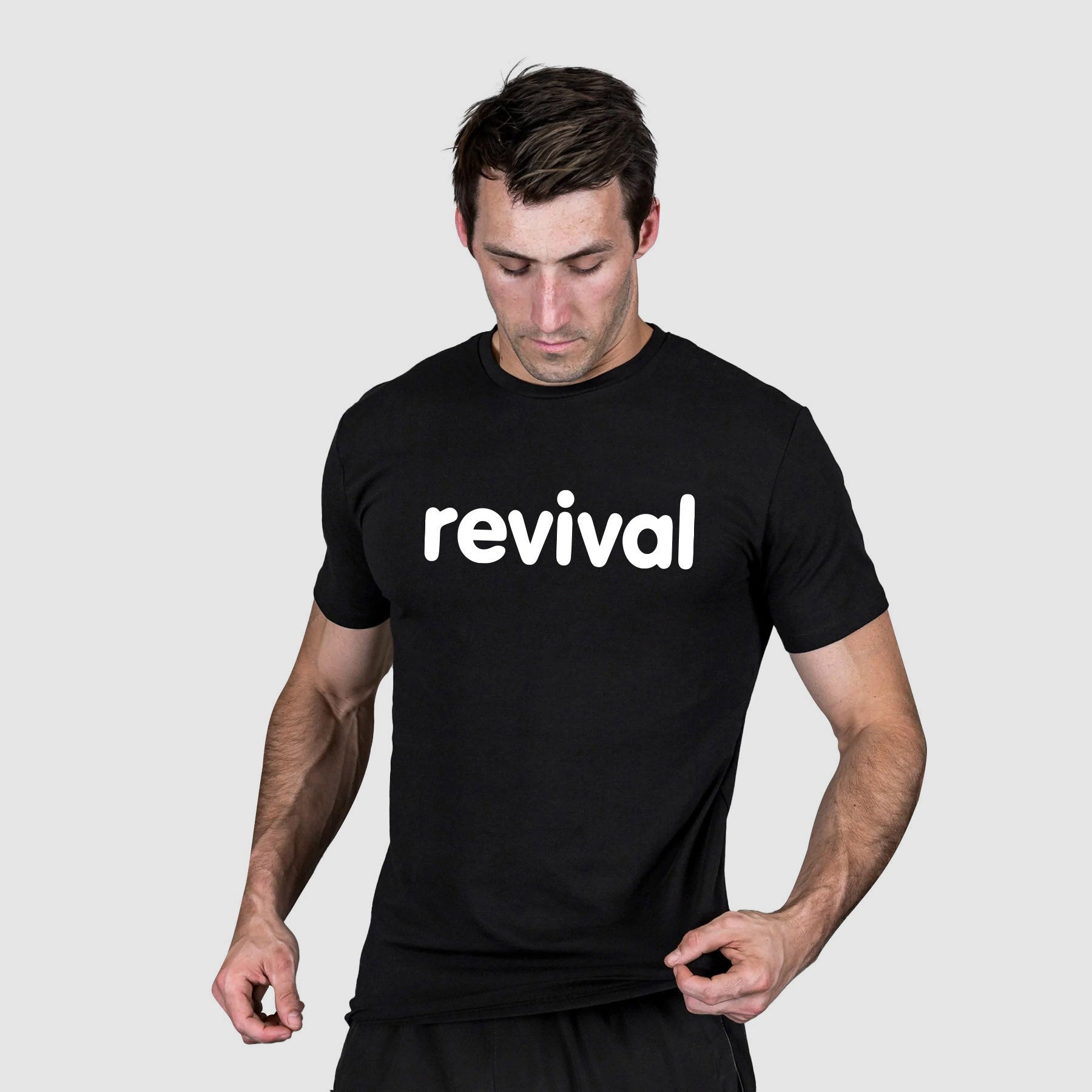 Revival - Essential Mens T-Shirt - Black/White